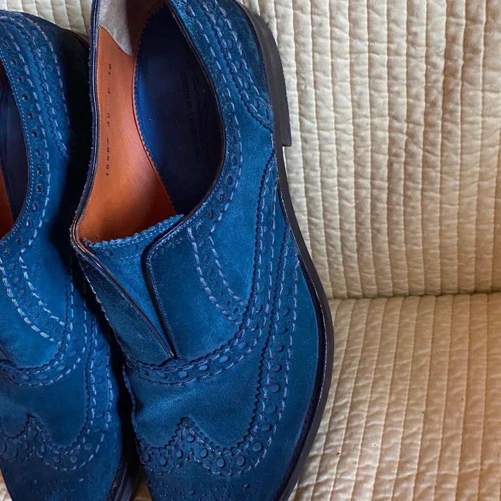 Santoni Black and Orange Interior Shoes